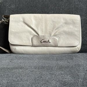 Coach Ashley large leather clutch wristlet/wallet mini bag